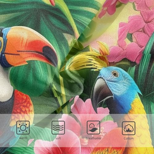 Cotton Girls Underwear Toddler Vibrant Tropical Birds Parrot Leaves Little Girl Panties Fun Underpants Briefs 2t3