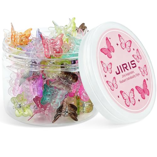 Pinzas de cabello Mariposa 60 piezas, pequeñas garras coloridas Y2K para niñas miniatura 1
