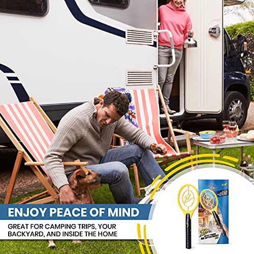 Zap It Electric Fly Swatter Racket & Mosquito Zapper - High Duty Battery Powered 3,500 Volt Electric Bug Zapper Racket - Fly Swatter Electric - Fly Killer Fly Swatter For Indoors (2 Aa Included) #TOP3