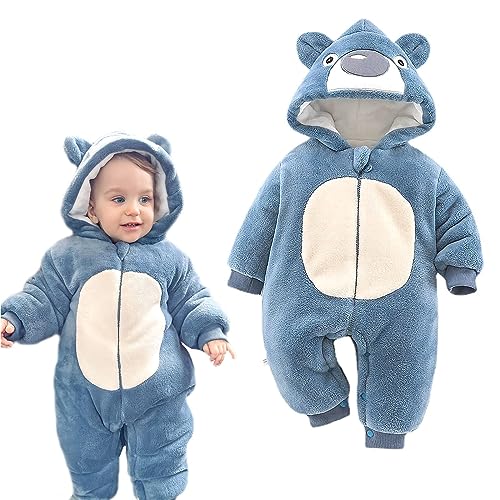Simplee kids Baby Infant Boy Girl Winter Warm Snowsuit Outwear Newborn Hooded Footed Romper Jumpsuit for 0-18 Months