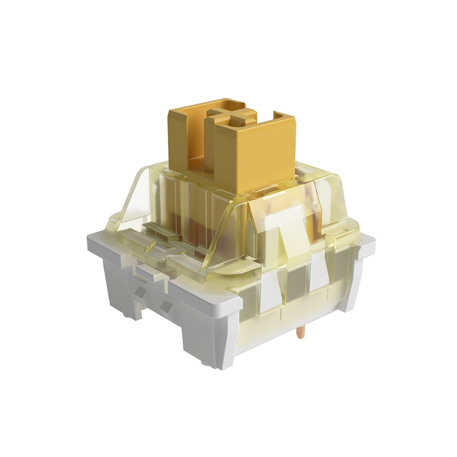 Akko CS Sponge Tactile Switches, 3 Pin 40gf Keyboard Switches with Dustproof Stem, 22mm Two-Stage Extension Spring, Compatible MX Mechanical (45 pcs)