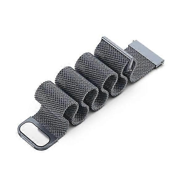Bracelet en métal compatible avec Samsung Galaxy Watch 4 - 20 mm - Gris foncé