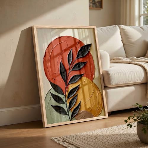 Image of kotart Aesthetic Botanical Art Home Decoration Painting | Floral Paintings With Frame For Living Room Bed Room Hotel Wall Decor Digital Reprint (14X20 inch)