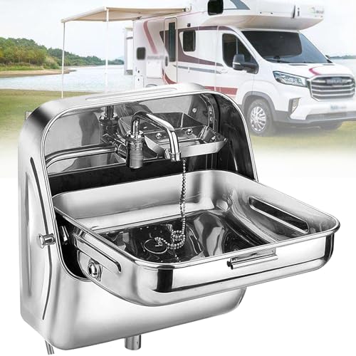 Évier de bateau et camping-car avec robinet pliable rabattable encastrable