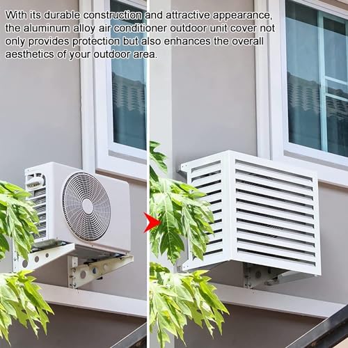 Protector de bomba de calor de aluminio universal contra intemperie tamaño 100 2