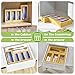 DALSHABET Bamboo Storage Bag Organizer, 4 Separate Food Storage Bags, 12x14 Baggie Organizer Dispenser for All Brands Gallon, Snack, Sandwich & Quart Slider Bags Beige