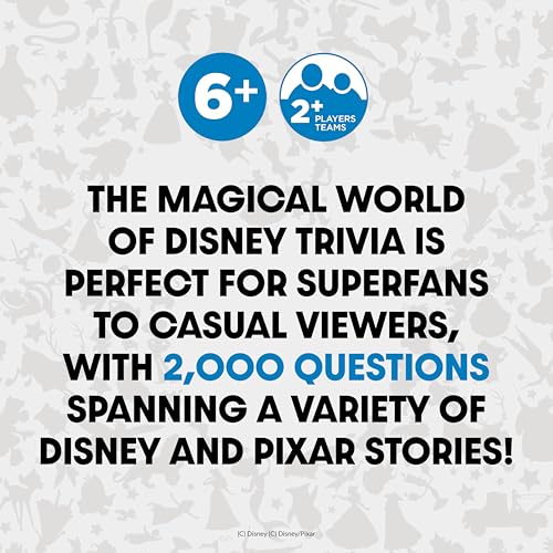 Image of The Magical World of Disney Trivia Games - Board Games for Family Night, Multi-Player Board Game, Family Board Game, Travel Games, Disney Toys, Ages 6+