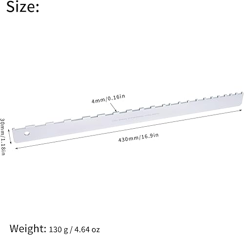 Miniatura 6 de Muzikion Cuello de guitarra de 0.157 in de grosor, borde recto con muescas, herramienta profesional de mantenimiento de cuello de guitarra,