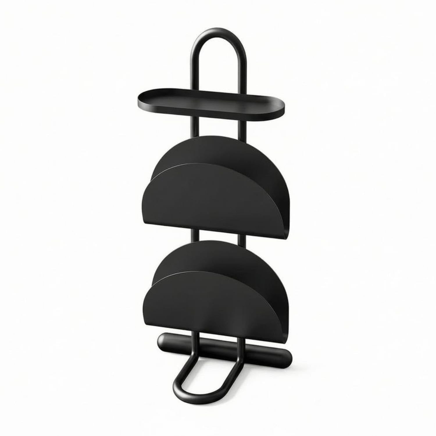 Bnf Easy to Move Magazine Rack Table Space-Saving Sofa Side Storage Table Modern Design Bedside Shelf Intended for Living Room, Bedroom, Balcony, Black-picture-25
