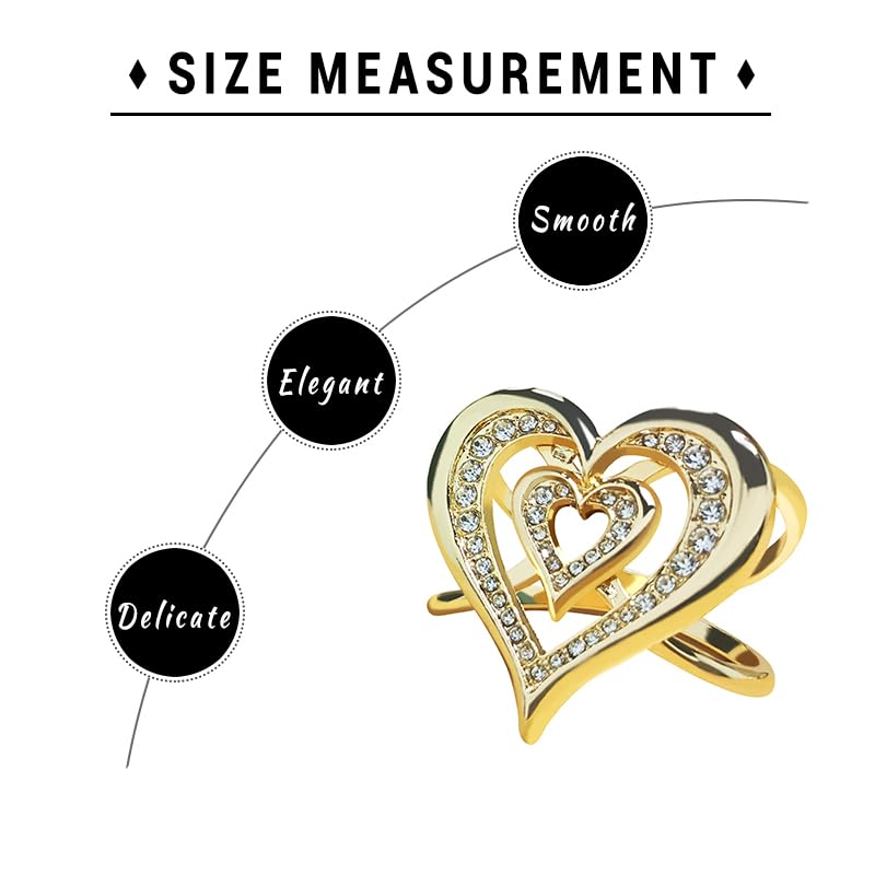 Image of 3pcs Elegant Rhinestone Daisy FLowers Scarf ring Buckle for Lady Heart Crystal Rhinestone Scarves Clip Buckle for women