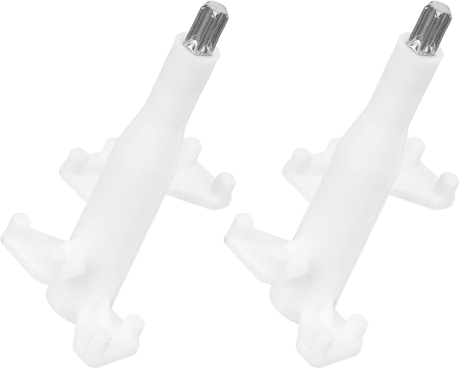 2pcs L Meat Grinder Blade Shaft Replacement White Plastic Spindle | Fast Disassembly, Wear Resistant Build, Stable Base, Secure Blade Hold