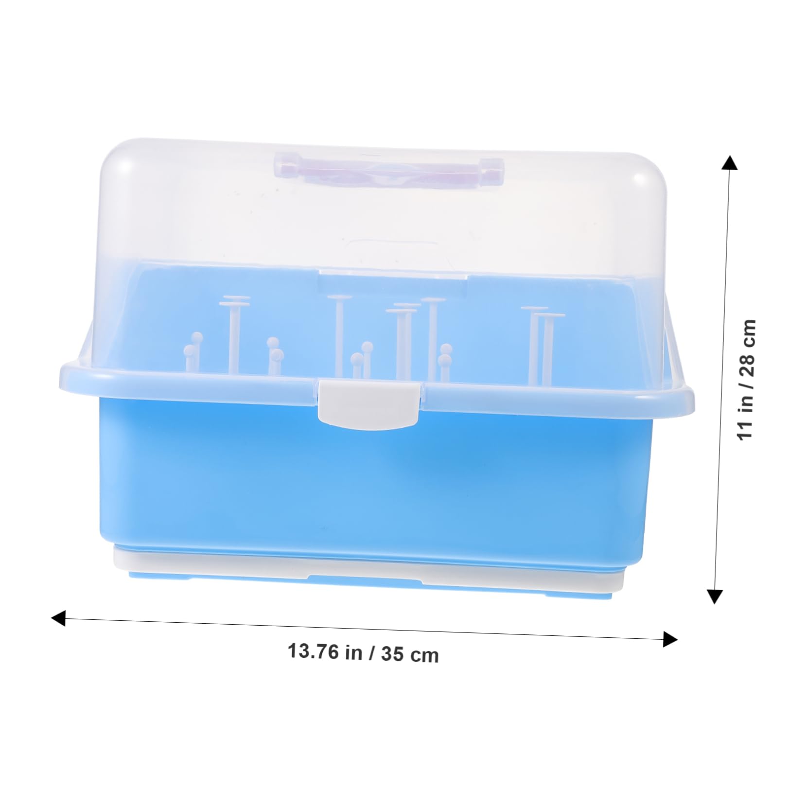 Babyflaschen Aufbewahrungsbox mit Deckel, Blau, Tragbar