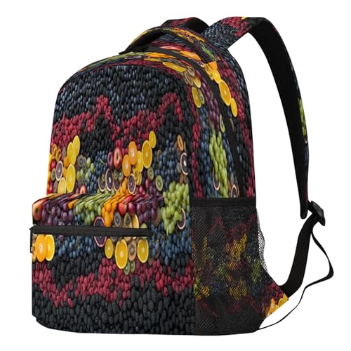 Grand sac à dos d'école coloré pour voyage et ordinateur portable