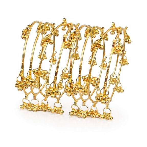 Image of AGPTEK Kashmiri Ghungroo Raindrop Bangles Combo Set | for Women and Girls|Set of 16 Pcs