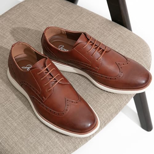 Image of Jousen Mens Dress Shoes Casual Oxfords for Wedding Party Office Church Business Formal Rubber Bottom Lightweight Sneaker Oxford Shoes for Men