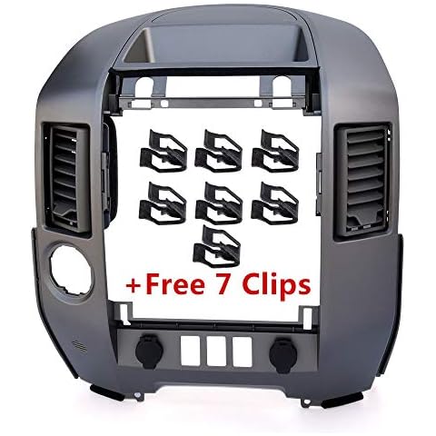 VRracing Instrument Panel Lid Finisher Center Dash Radio Control Bezel Replacement for Nissan Titan SE XE/Armada SE 2004-2006 2005 (Without Center Speaker) Cover