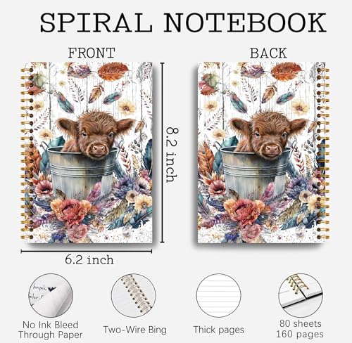 Carnet de notes Highland Cow à spirale pour ne plus perdre vos idées importantes - 6