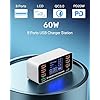 Braveking1-Cargador-USB-60W-8-Puertos-Cargador-USB-Multiple-con-Puerto-PD-20W-Estacion-de-Carga-de-Escritorio-con-Puerto-Carga-Rapida-30-USB-Puerto-y-Pantalla-LCD-para-iPhone-iPad-Samsung-Tabletas
