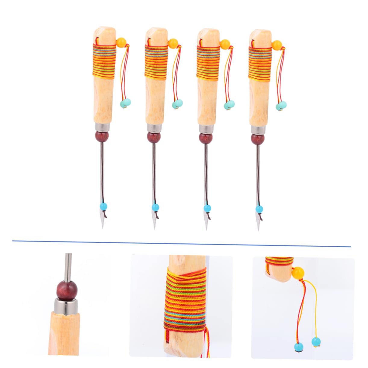 STOBAZA Tea Needle Cutters Set 4pcs Professional Tea Tools for Puer Tea Tea Needle for Leaf Extraction Ice Breaking