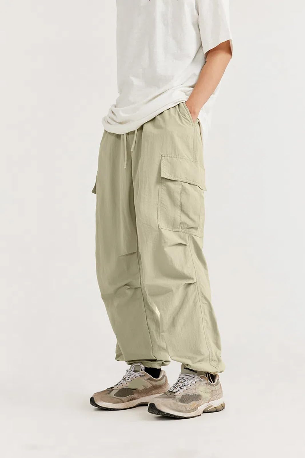 Pantaloni Lisci Elasticizzati Giapponesi Primavera ed Estate Casual da Uomo