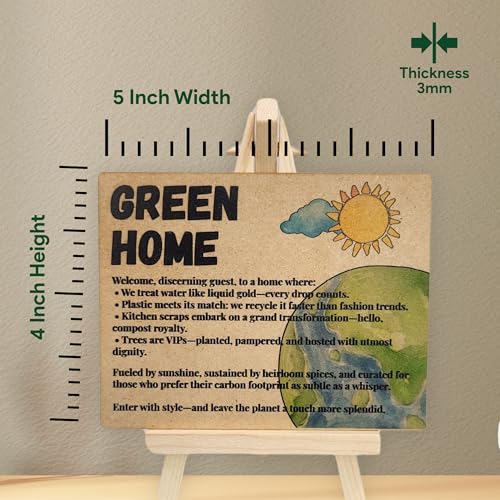 Wooden Green Home Plaque with Easel by tinydabba - 3