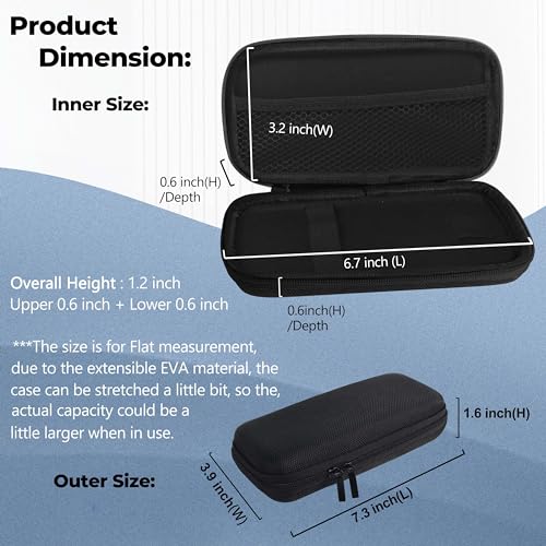 Image of Wolfteeth Storage Case Smell Stash Proof Case Fit King Size Tubes, Battery Pen Holder, Vapor Carrying Pouch, Hard EVA Travel Carrying Bag (Empty Only) Black