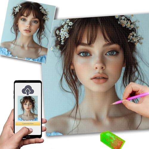 Peinture Diamanta Kit Complet 80x110cm, le cadeau femme parfait pour passionnée d'art