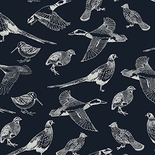 Joules Hunting Birds French Navy Wallpaper