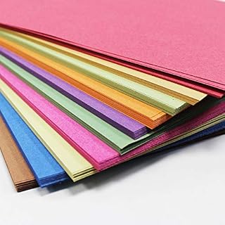 A1 Recycled Sugar Paper Bright Colours 125 Large Sheets in 10 Assorted Colours, Great for Kids Arts & Crafts, Drawing, Painting & Scrap Booking. 84 x 60cm Sheet Size