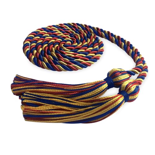 Image of Endea Graduation Single Honor Cord Three-Color (Royal Blue /Red /Gold)