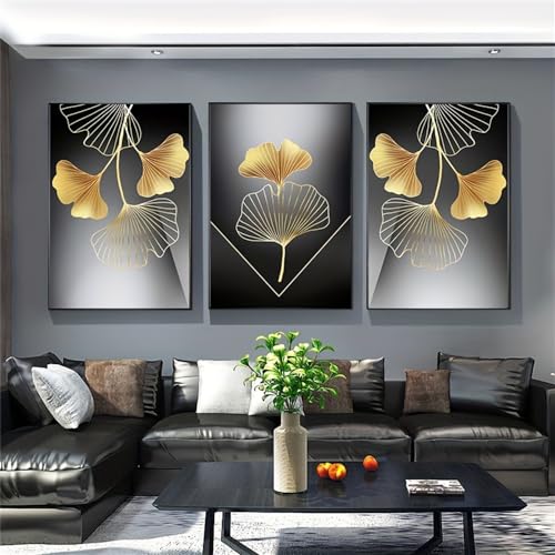Cuadros modernos con diseño de ginkgo solución para paredes vacías en salón y oficinas 4
