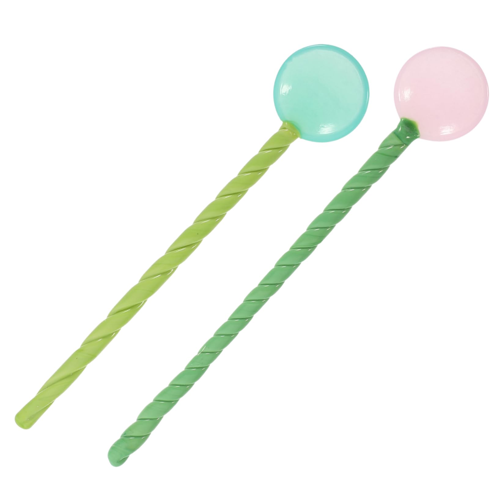 2 Pcs Glass Stirring Rod Juice Mixing Spoons Bar Stirring Rod Drinking Stirrer Long Handle Spoon Coffee Stirring Spoons Glass Coffee Stirrer Glass Mixing Spoon Glass Stirrer