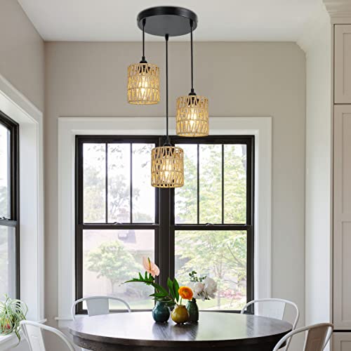 Stepeak 221005A1 4 Pack Rattan Lamp Shade, Small Boho Lamp Shades Replacement, 5.9In Height, 5In Diameter, 1.53In Fitter, Cylinder Woven Lampshade thumb #8