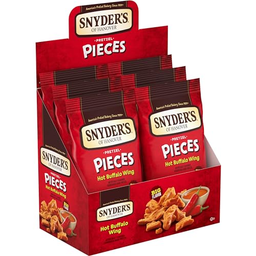 Image of Snyder's of Hanover Pretzel Pieces, Hot Buffalo Wing, 3.25 Ounce, (Pack of 12)