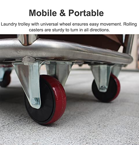 Carrito resistente para guardar ropa con estructura de acero duradera 6