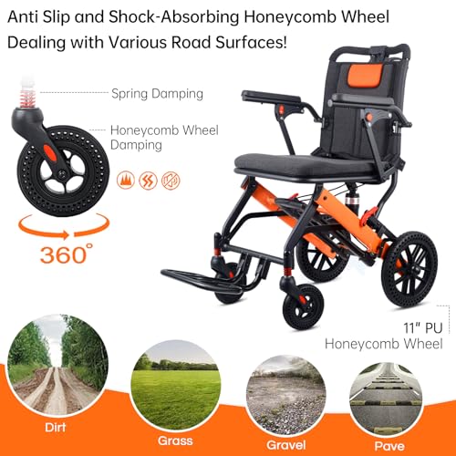 Mujocooker Upgraded Transport Wheelchair thumb #7