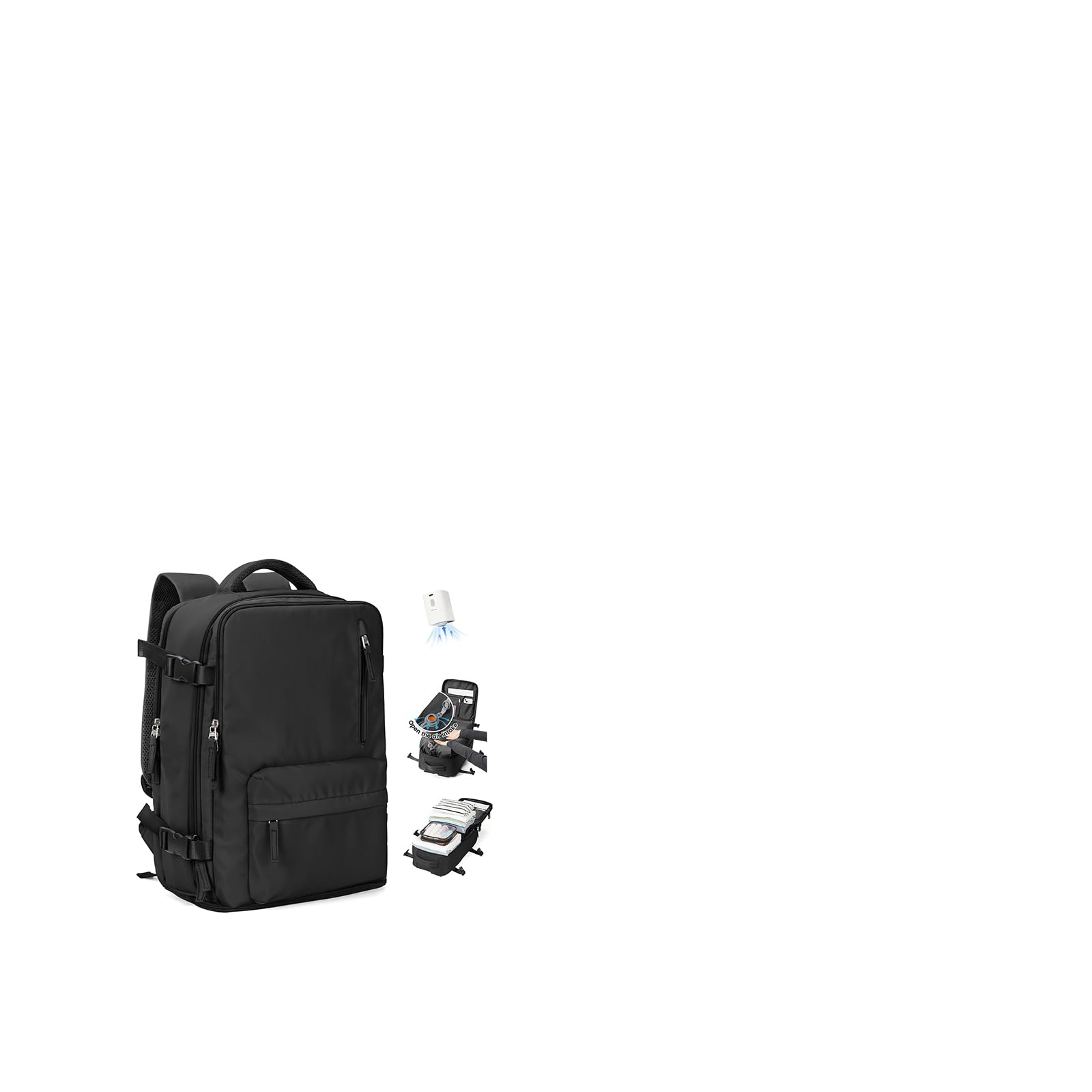 SZLX Zaino Ryanair 40x30x20 Sottovuoto Bagaglio a Mano 40x20x25 Donna Zaino da Viaggio 40x30x20 Wizzair Borse da Cabina per Easyjet 45x36x20 Uomo per Laptop 14 Pollici con Porta USB e Porta Scarpe