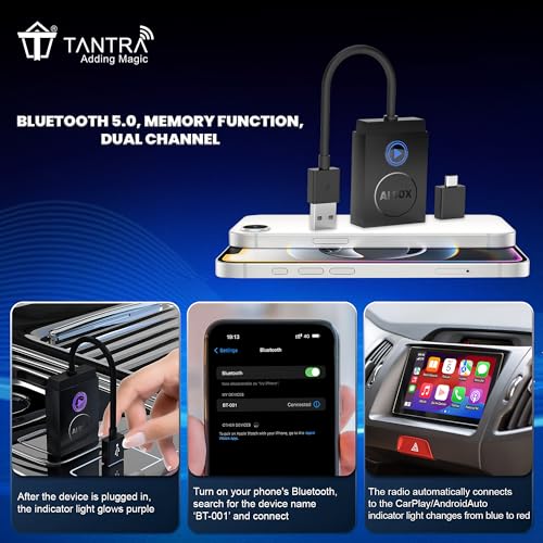 Image of Tantra Smart Dongle for Wire CarPlay & Android Auto | Wi-Fi Enabled with Google Play Support