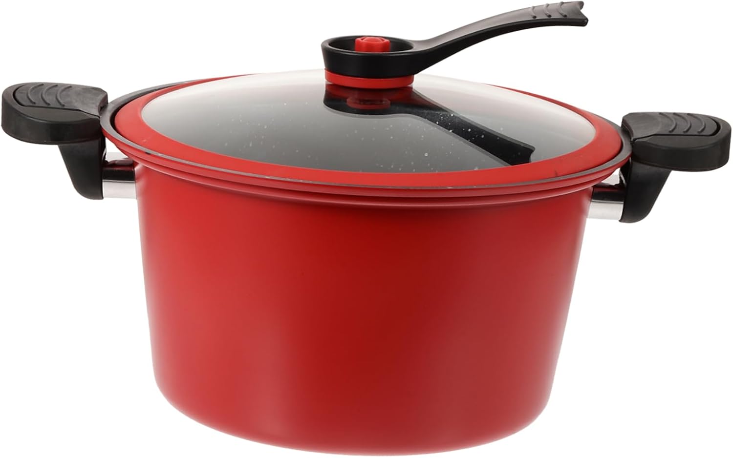 6L Nonstick Pressure Cooker for Gas and Induction Stove Household Portable Kitchenware 1-Piece Low Pressure Cooking Pot for Family Meals and Canning