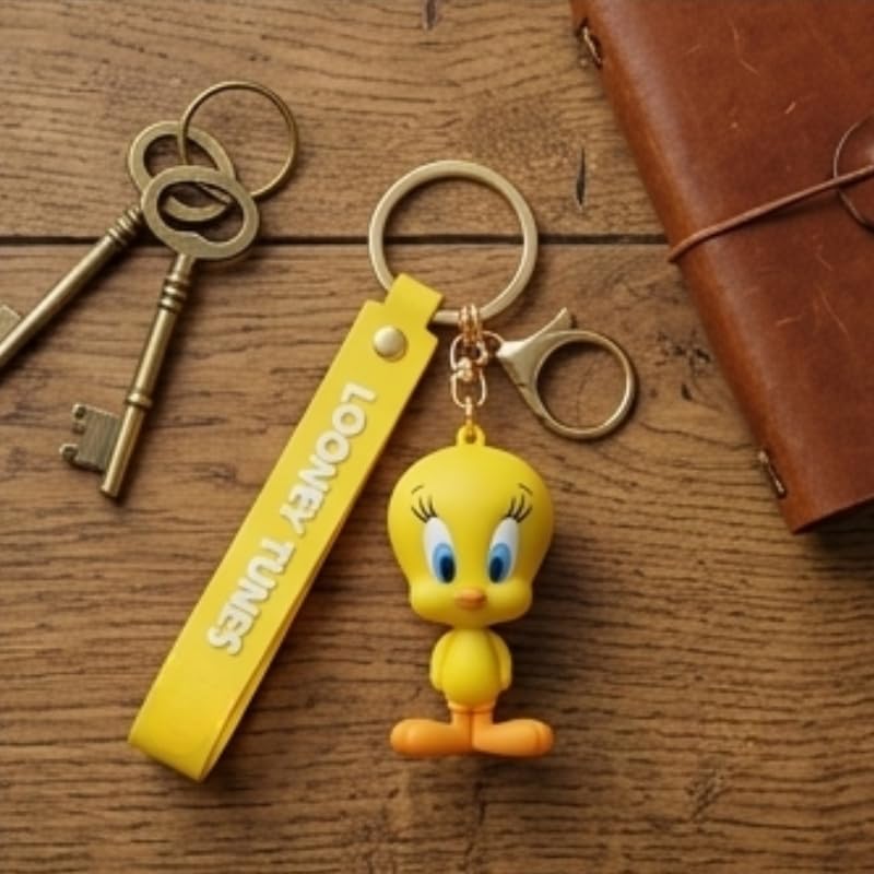 Image of Cute 3D Keychain | Keyring & Quirky Bag Charm | Hard Silicone, Unbreakable | Travel Essential | Kids Friendly | Strap & Bag Hook