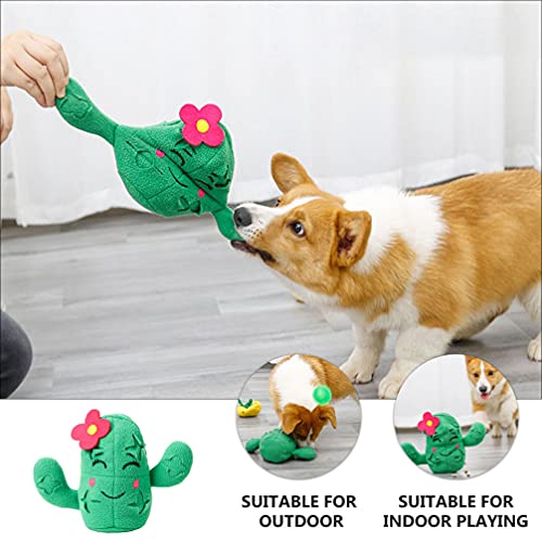 Balacoo Esteira para Cães Gatos Pet Snuffle Cactus Forma Interativa Brinquedos Jogo de Alimentação A