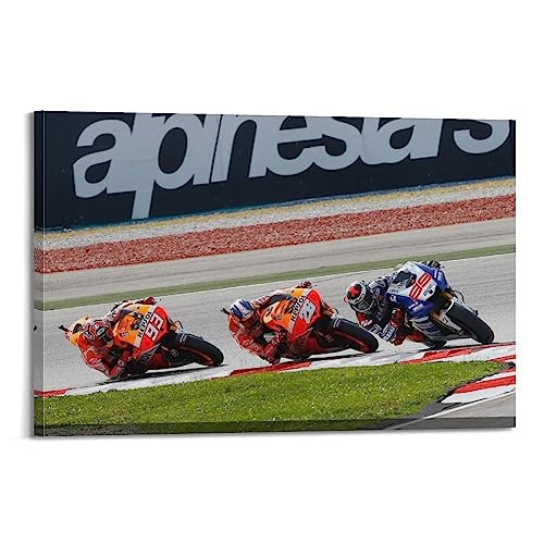 BITTU Poster MotoGP Sportbike décoratif sur toile 30 x 45 cm