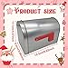 Fenteer Tinplate Mailbox Mail Box Versatile Decor Present Mail Box Christmas Storage Tin for Classroom Greeting Outside