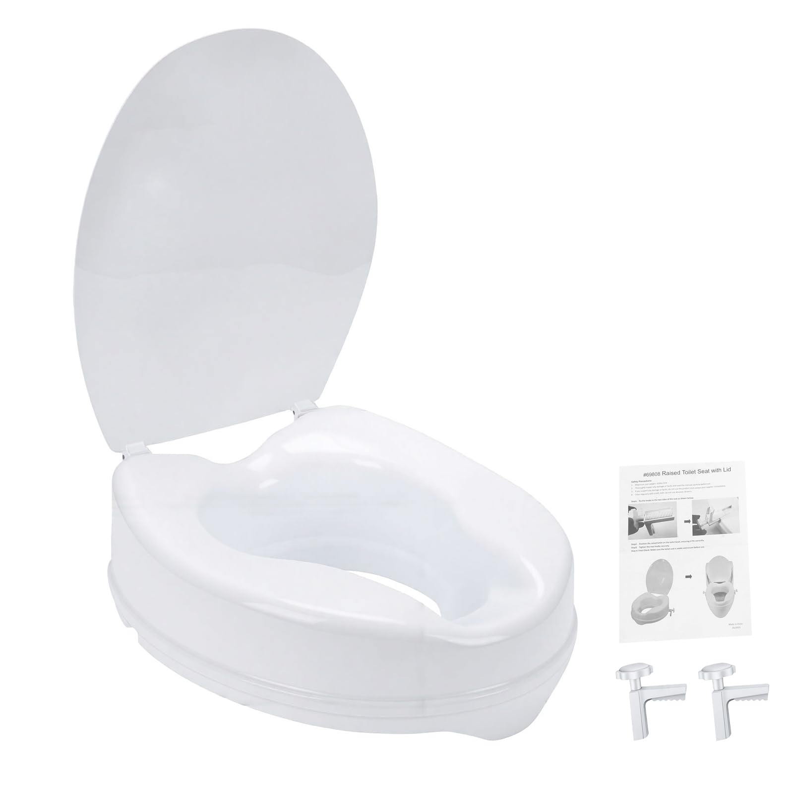 Matybobe Alzatore per WC con Sedile e Coperchio, Design Elevato per (6)