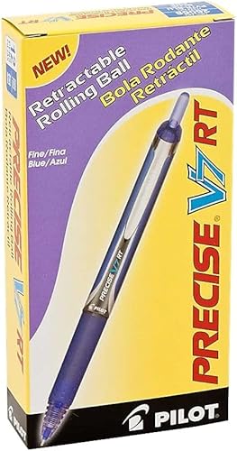 Bolígrafo retráctil Pilot Precise V7 RT de trazo fino 1 unidad tinta negra 26072 Azul