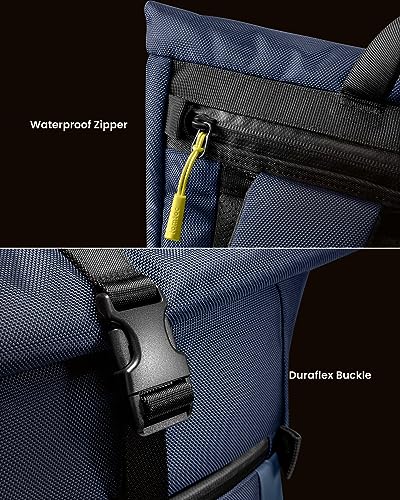 Image of tomtoc Roll Top Laptop Backpack, Lightweight, Water-Resistant Commute Expandable Casual Daypack