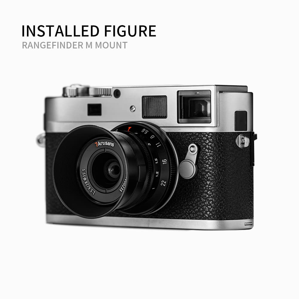 7artisans M28mm F5.6 Full Frame Messa A Fuoco Manuale Prime Obiettivo Della Fotocamera con Paraluce per Leica M Mount Mirrorless Camera M2 M3 M4 M5 M6 M7 M8 M9 M9P M10