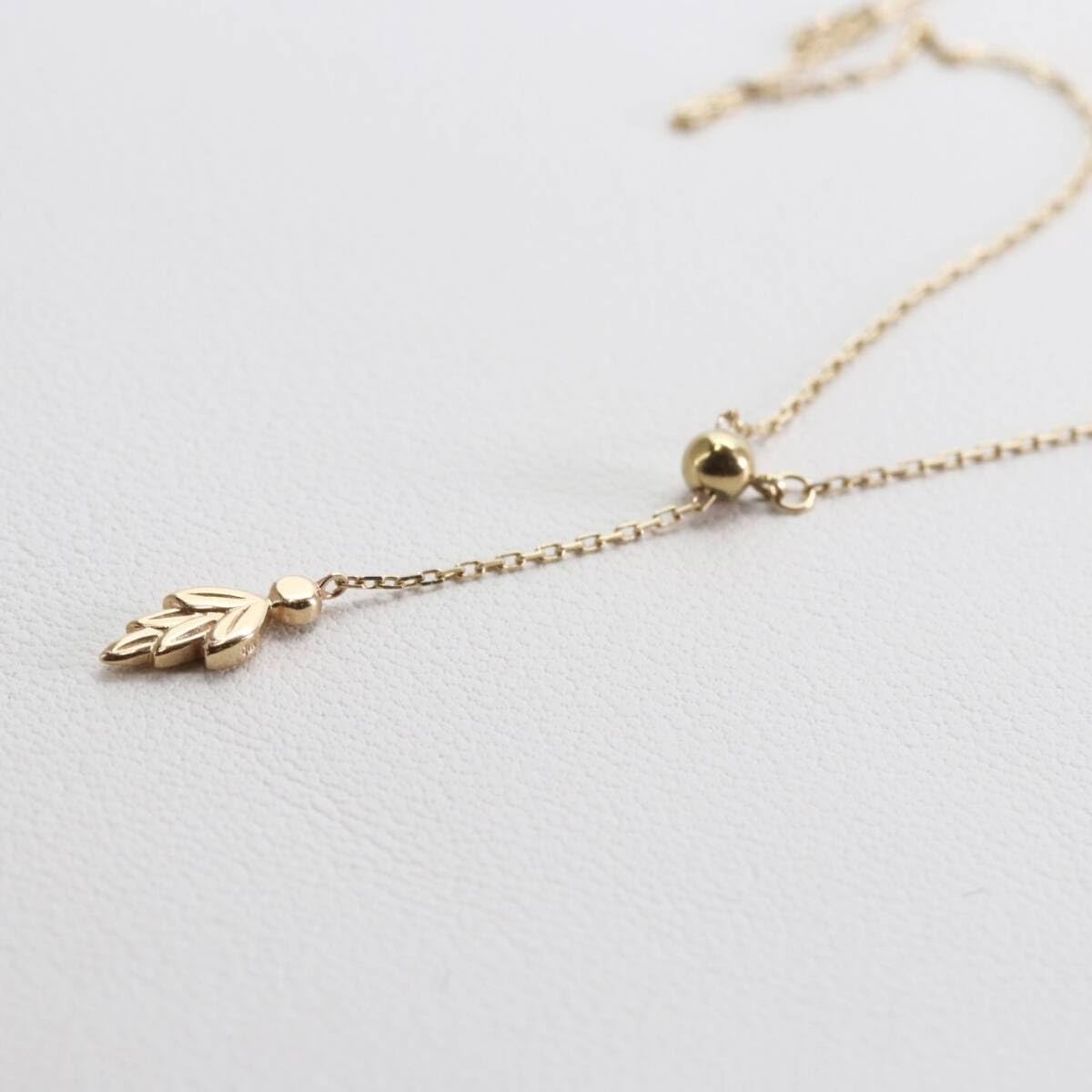Amazon.co.jp: アガット ネックレス ダイヤモンド リーフ Y字 K10 