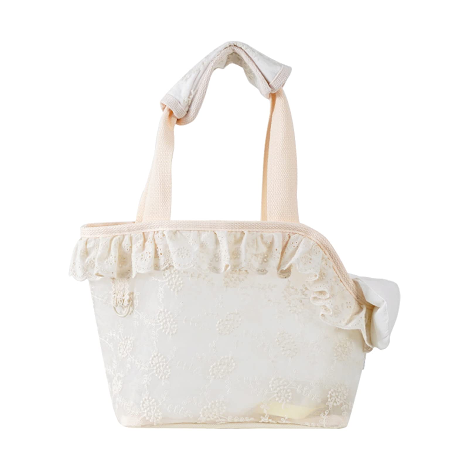 ONECUTE Sac de transport pour chien en dentelle pour chien et chat et lapin Beige (33 x 17 x 27 cm)
