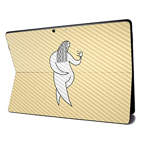 Image of MightySkins Carbon Fiber Skin for Microsoft Surface Pro X - Chubby Selfie | Textured Carbon Fiber Finish | Easy to Apply, Remove, and Change Styles | Made in The USA